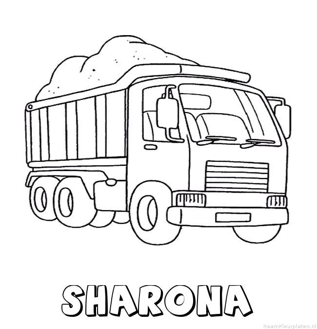 Sharona vrachtwagen kleurplaat