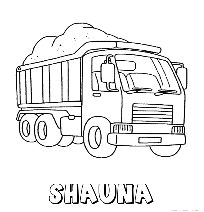 Shauna vrachtwagen kleurplaat