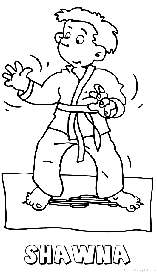 Shawna judo kleurplaat