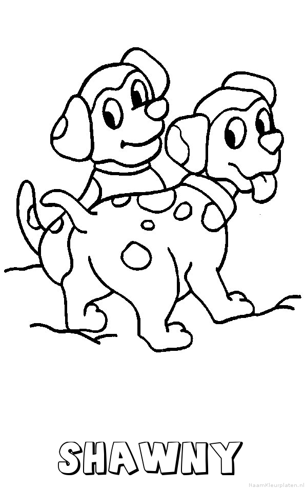 Shawny hond puppies kleurplaat