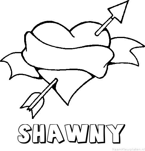 Shawny liefde kleurplaat
