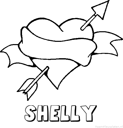 Shelly liefde kleurplaat