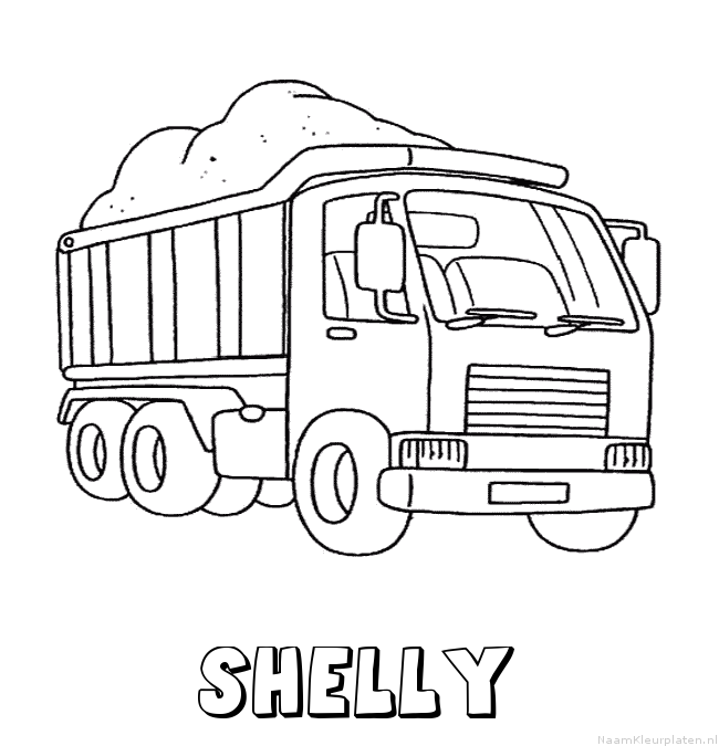 Shelly vrachtwagen kleurplaat