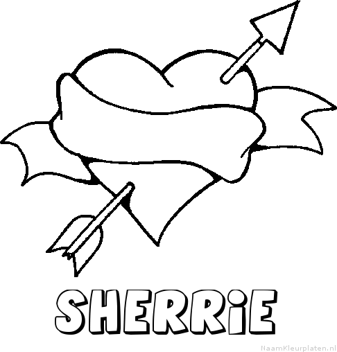 Sherrie liefde kleurplaat