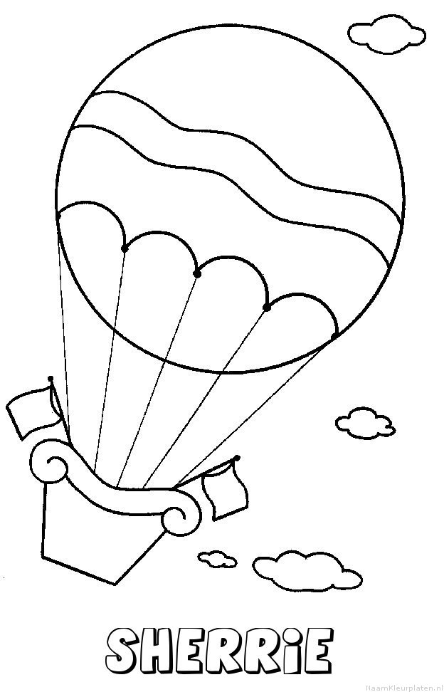 Sherrie luchtballon kleurplaat
