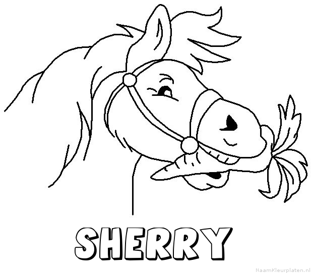 Sherry paard van sinterklaas kleurplaat