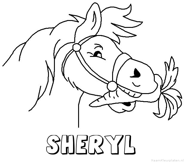 Sheryl paard van sinterklaas kleurplaat