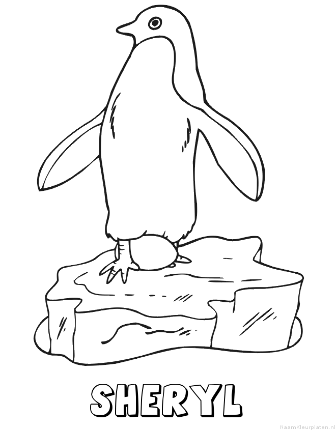Sheryl pinguin kleurplaat