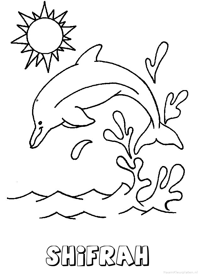 Shifrah dolfijn kleurplaat