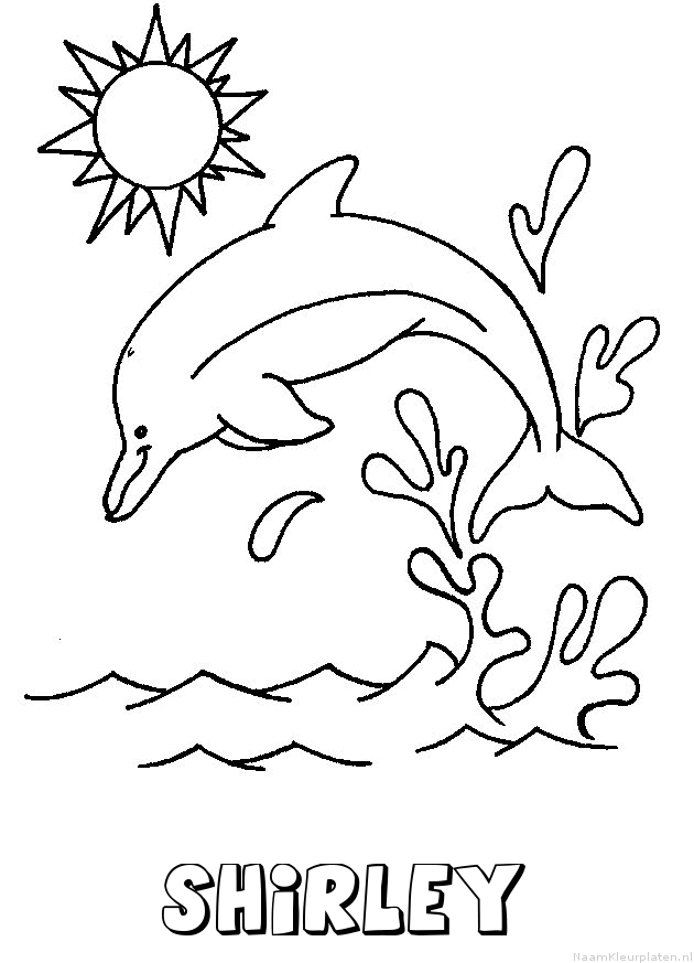 Shirley dolfijn kleurplaat