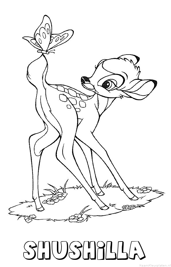 Shushilla bambi kleurplaat