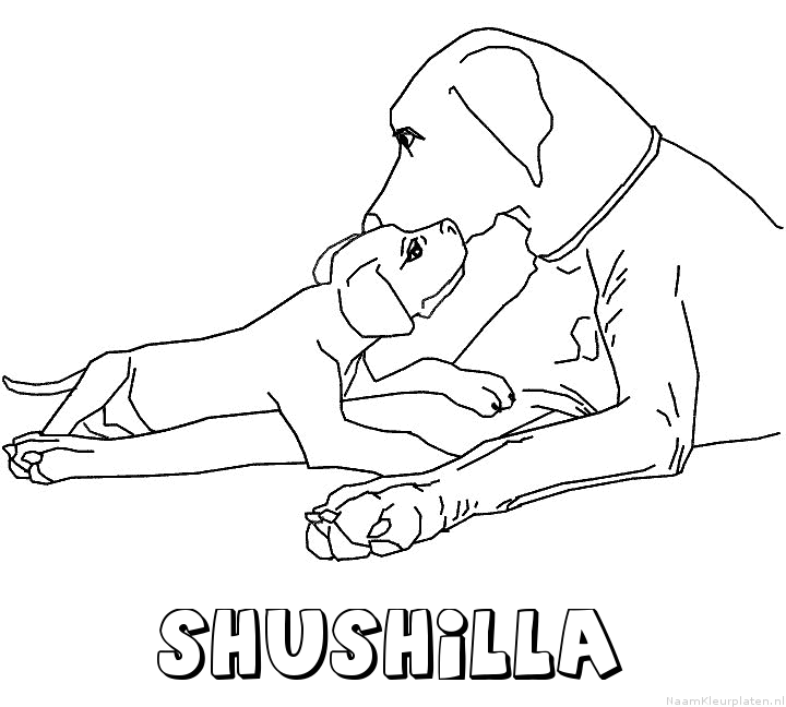 Shushilla hond puppy kleurplaat