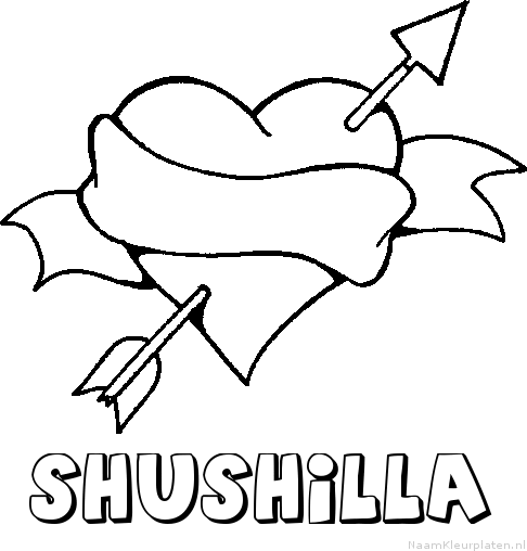 Shushilla liefde kleurplaat