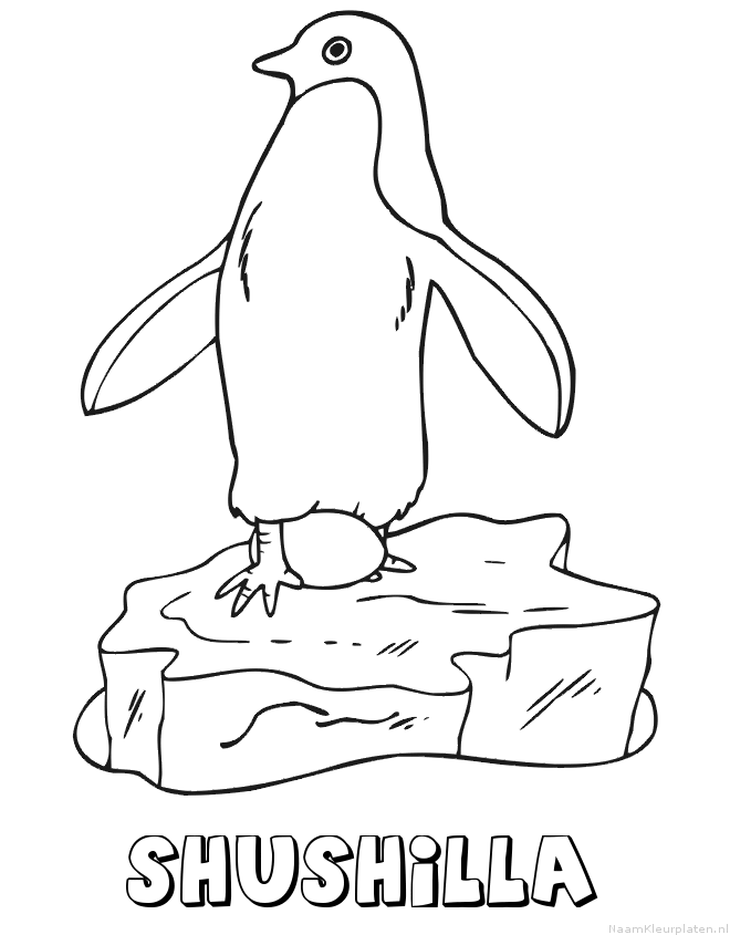 Shushilla pinguin kleurplaat