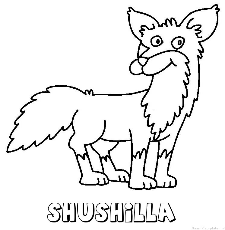 Shushilla vos kleurplaat