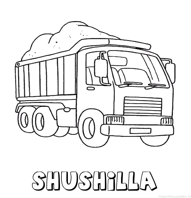 Shushilla vrachtwagen kleurplaat