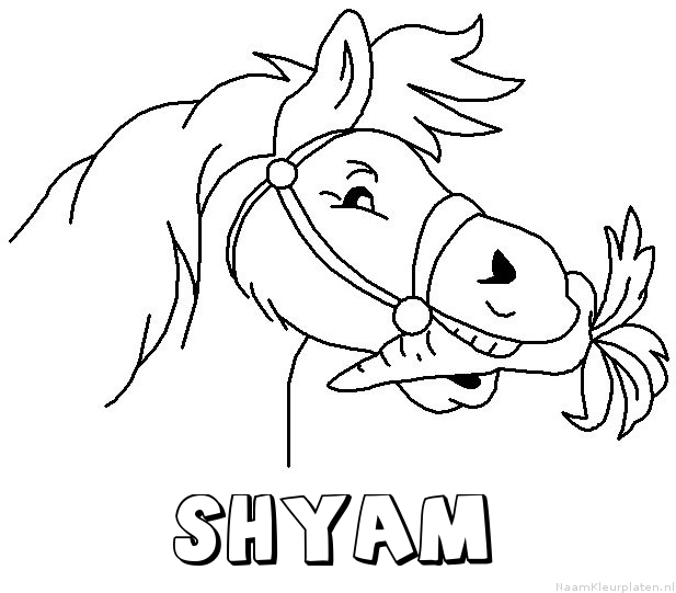 Shyam paard van sinterklaas kleurplaat