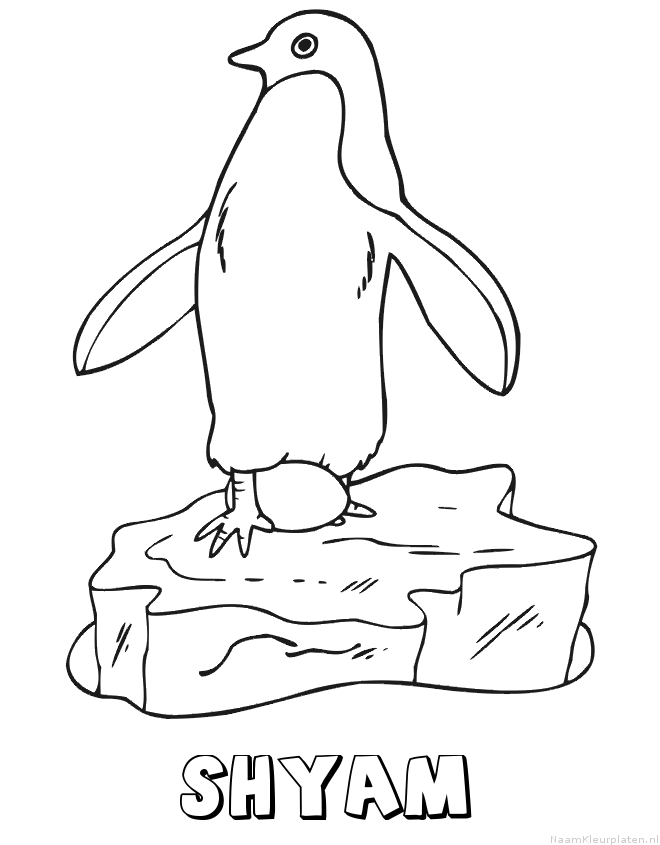 Shyam pinguin kleurplaat
