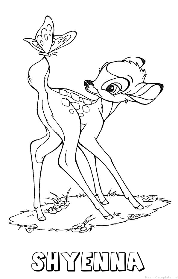 Shyenna bambi kleurplaat