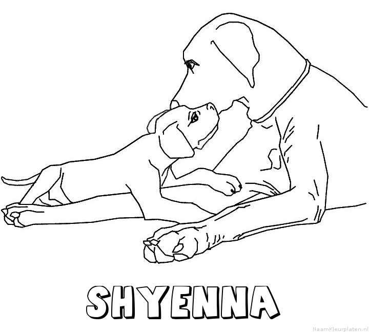 Shyenna hond puppy kleurplaat