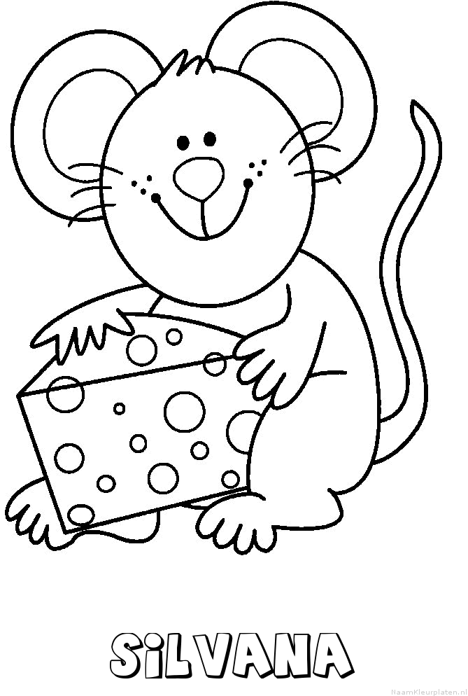 Silvana muis kaas kleurplaat