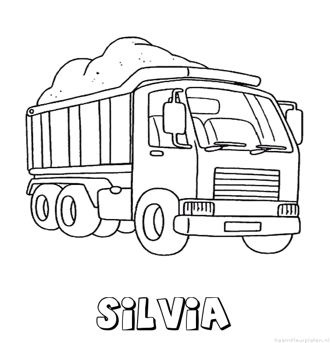 Silvia vrachtwagen kleurplaat