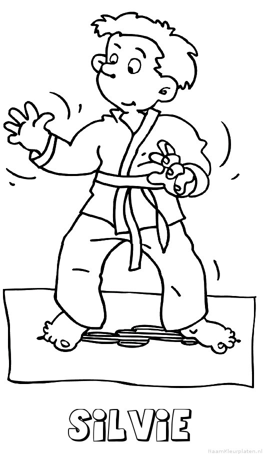 Silvie judo kleurplaat