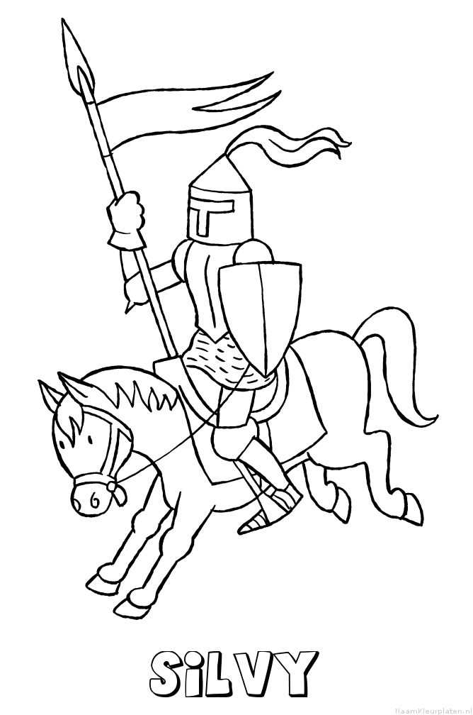 Silvy ridder kleurplaat