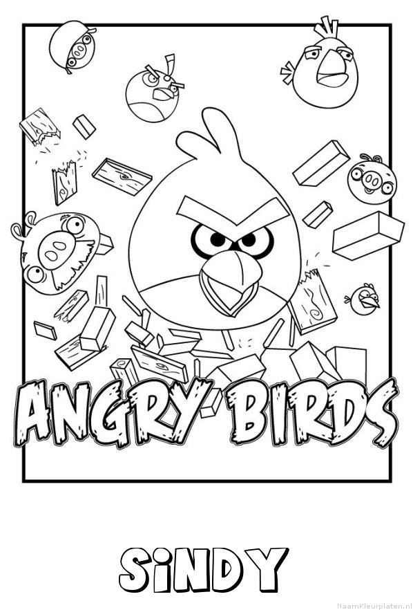 Sindy angry birds kleurplaat