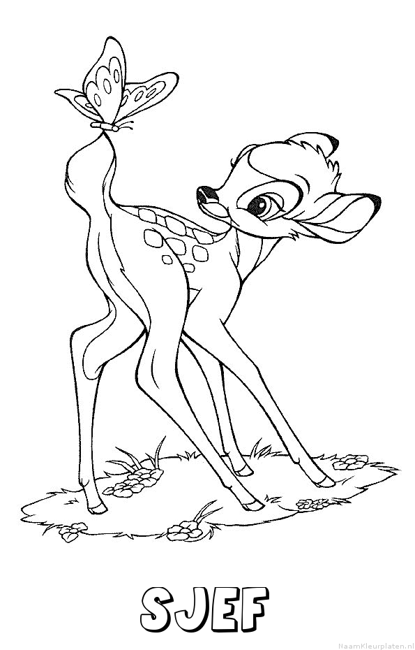 Sjef bambi kleurplaat