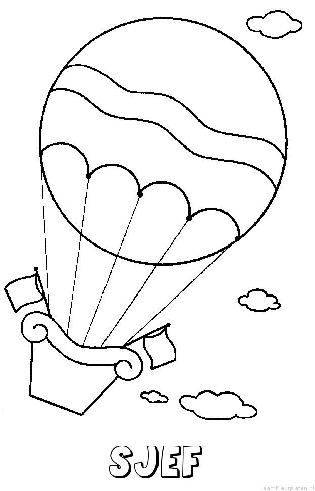 Sjef luchtballon kleurplaat