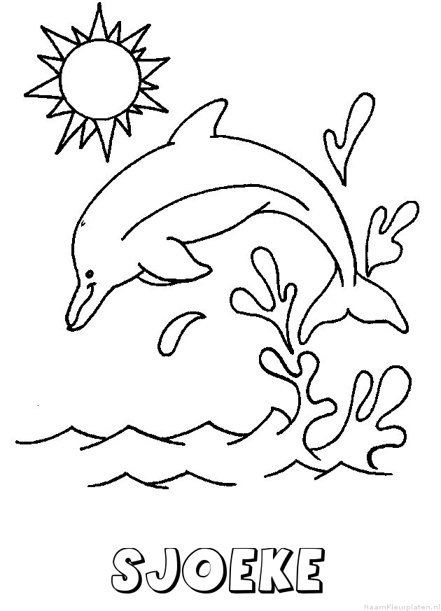 Sjoeke dolfijn kleurplaat