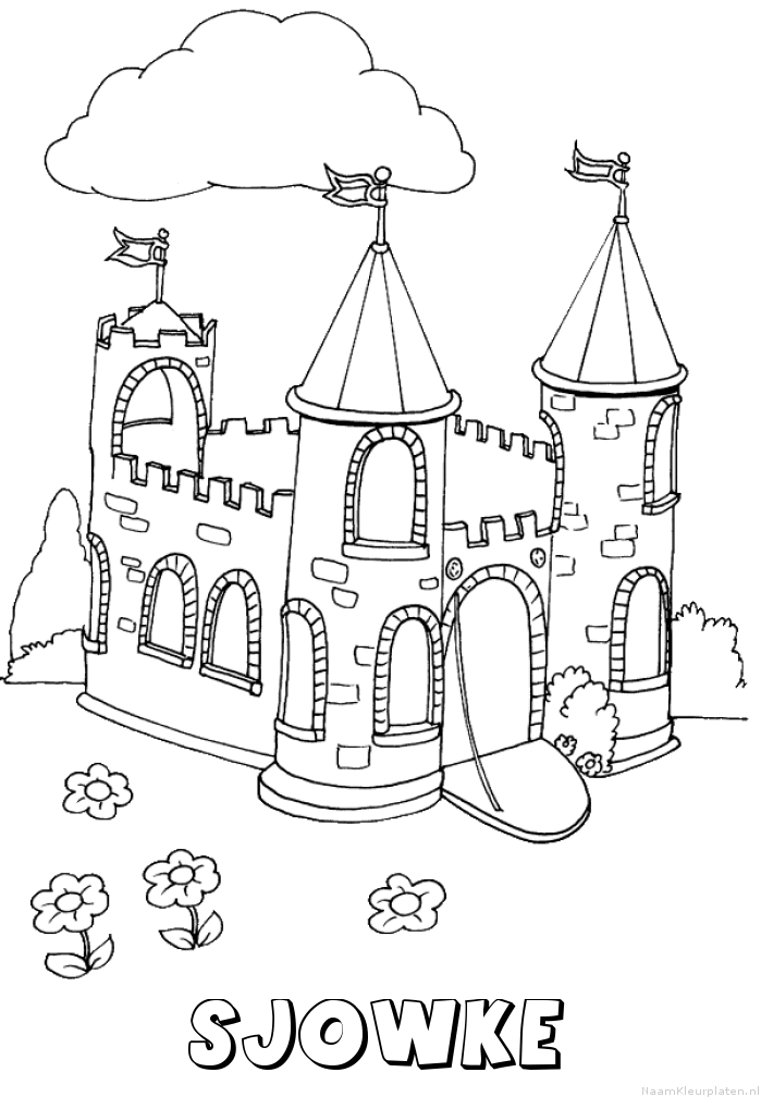 Sjowke kasteel kleurplaat