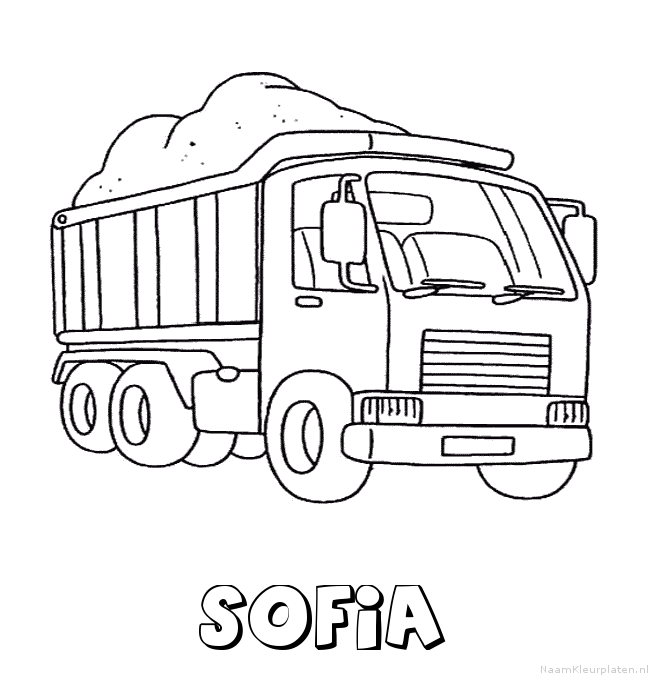 Sofia vrachtwagen kleurplaat