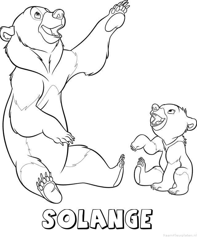 Solange brother bear kleurplaat