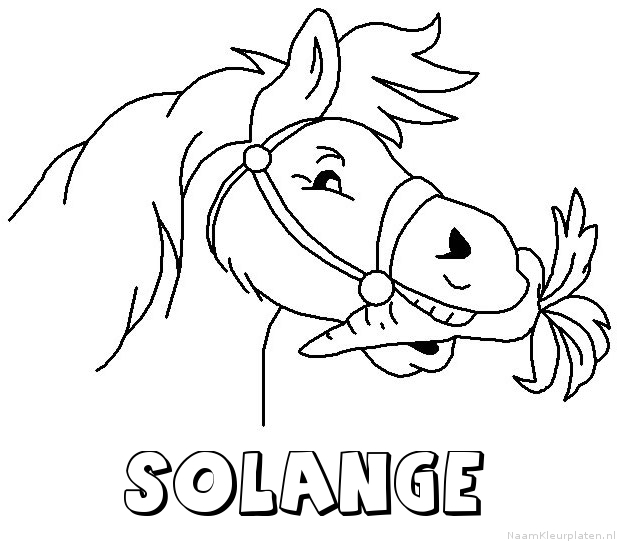 Solange paard van sinterklaas kleurplaat