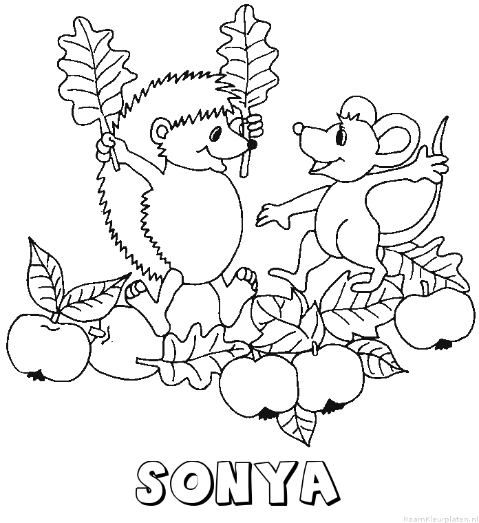 Sonya egel kleurplaat