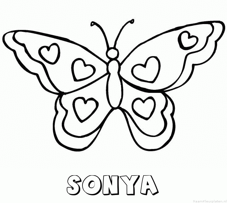 Sonya vlinder hartjes