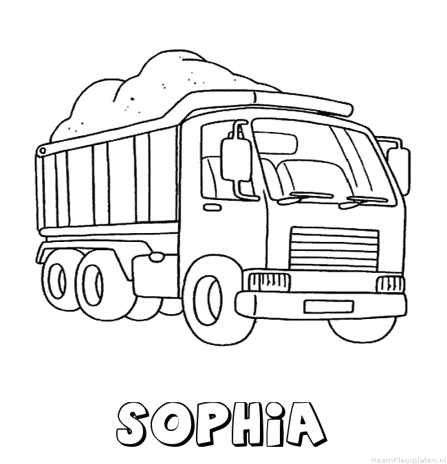Sophia vrachtwagen kleurplaat