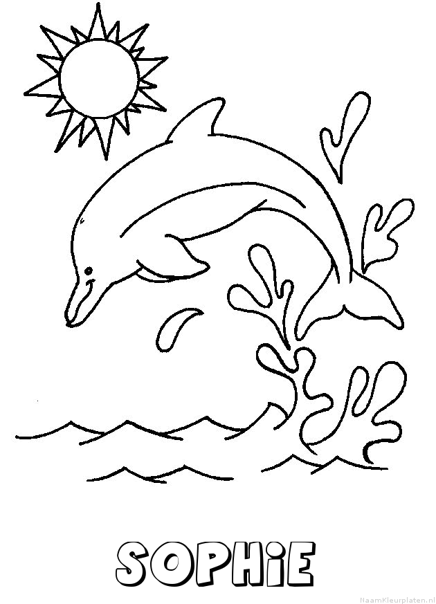 Sophie dolfijn kleurplaat