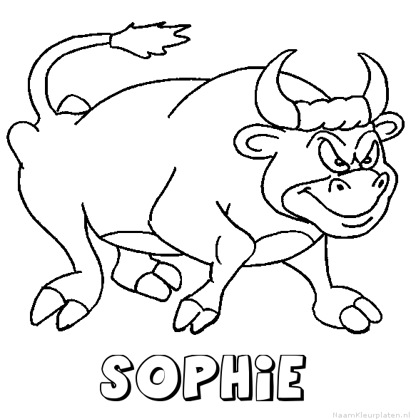 Sophie stier kleurplaat