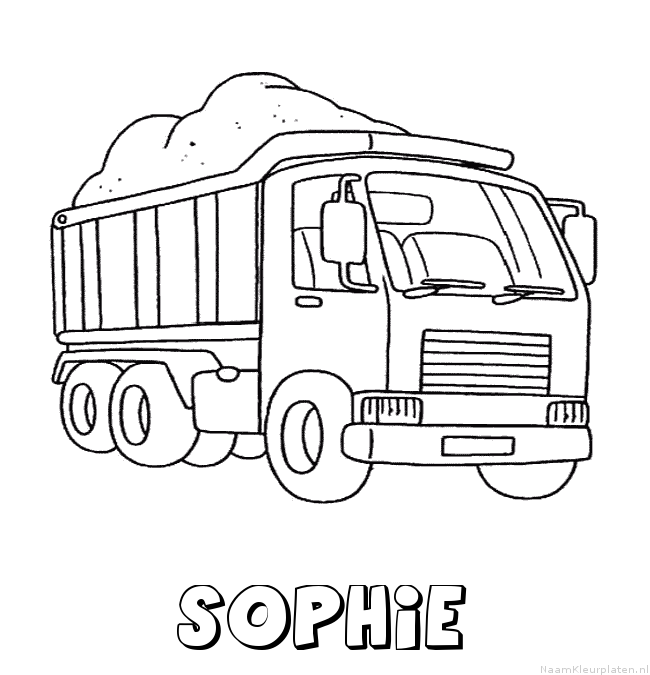 Sophie vrachtwagen kleurplaat