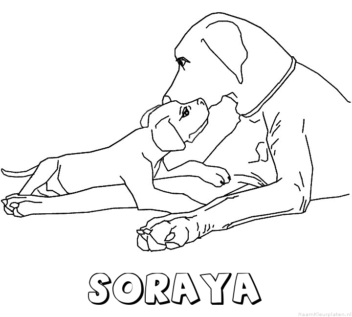 Soraya hond puppy kleurplaat