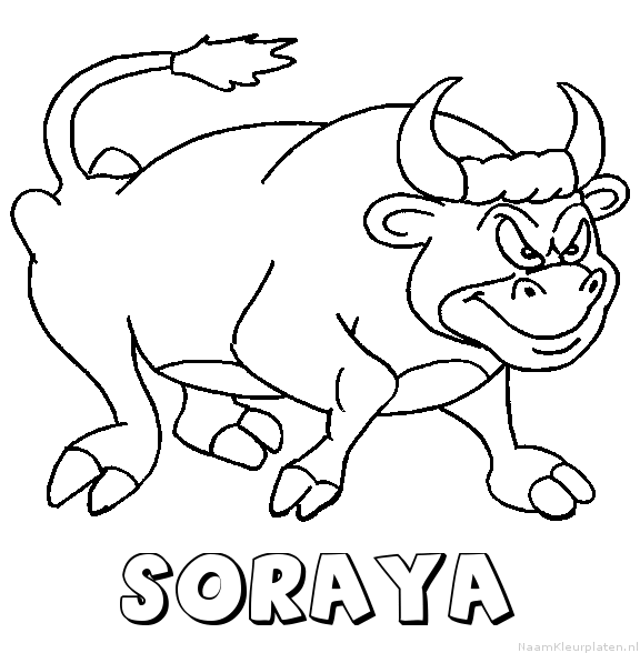 Soraya stier kleurplaat