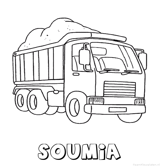 Soumia vrachtwagen kleurplaat