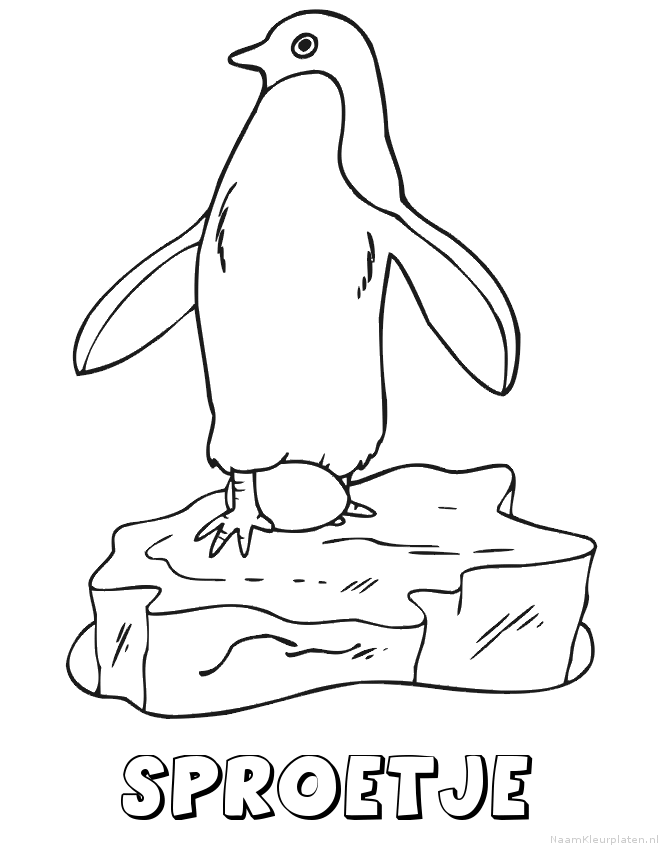 Sproetje pinguin kleurplaat