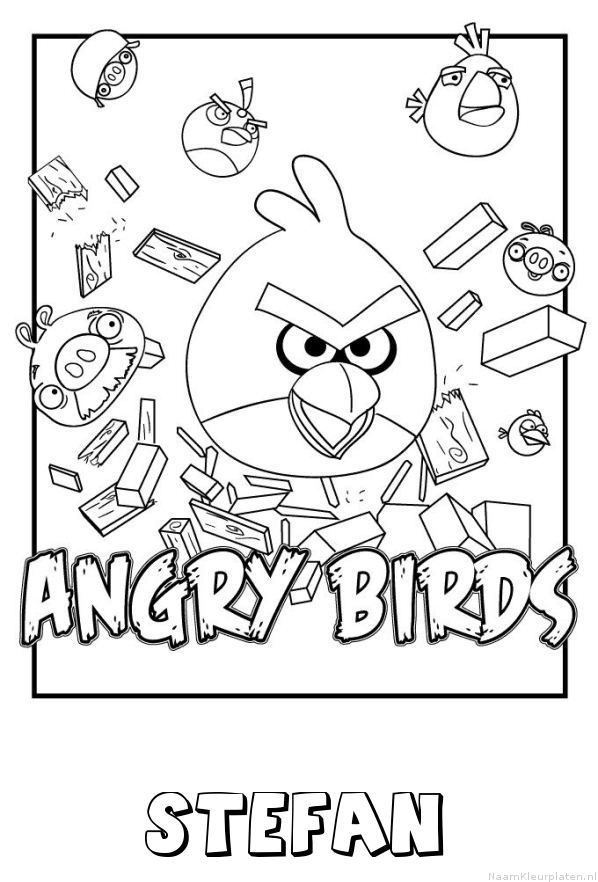 Stefan angry birds kleurplaat