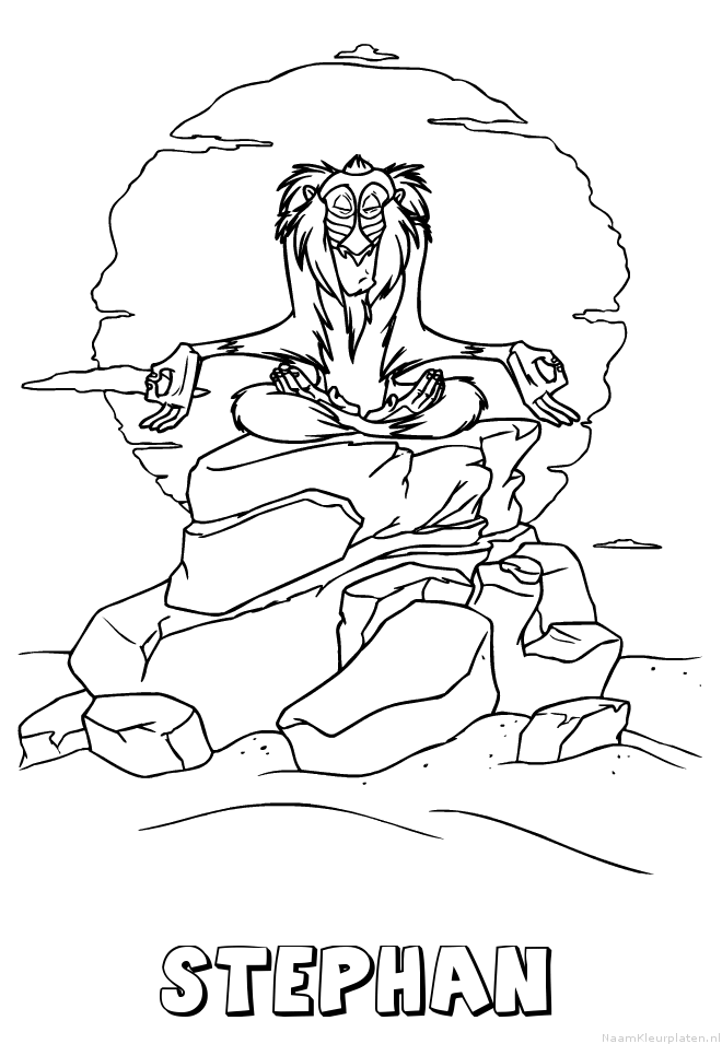 Stephan de leeuwenkoning 2 kleurplaat