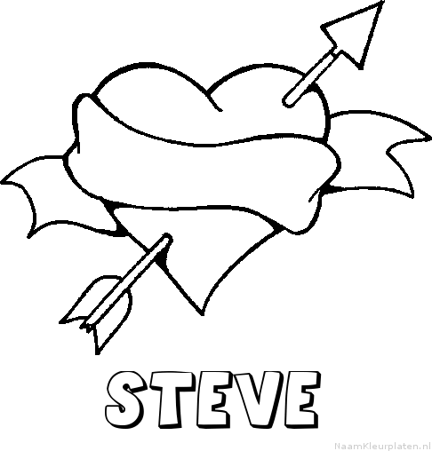 Steve liefde kleurplaat
