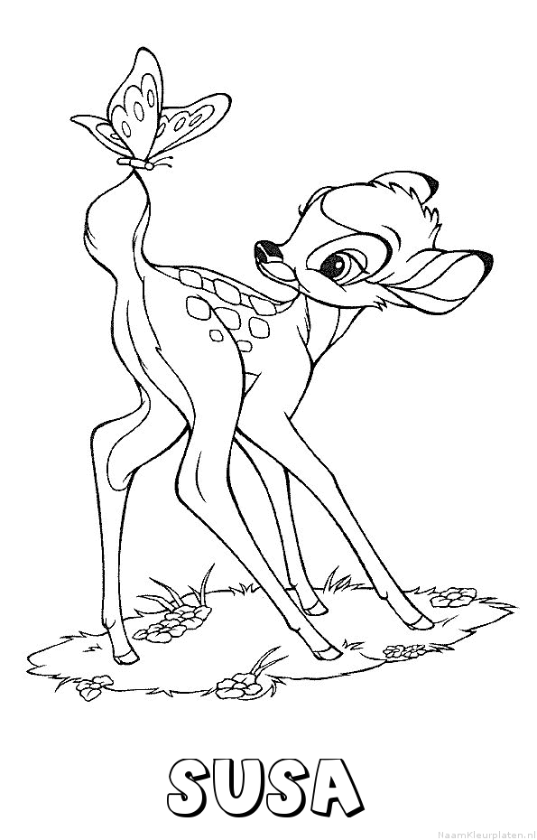 Susa bambi kleurplaat
